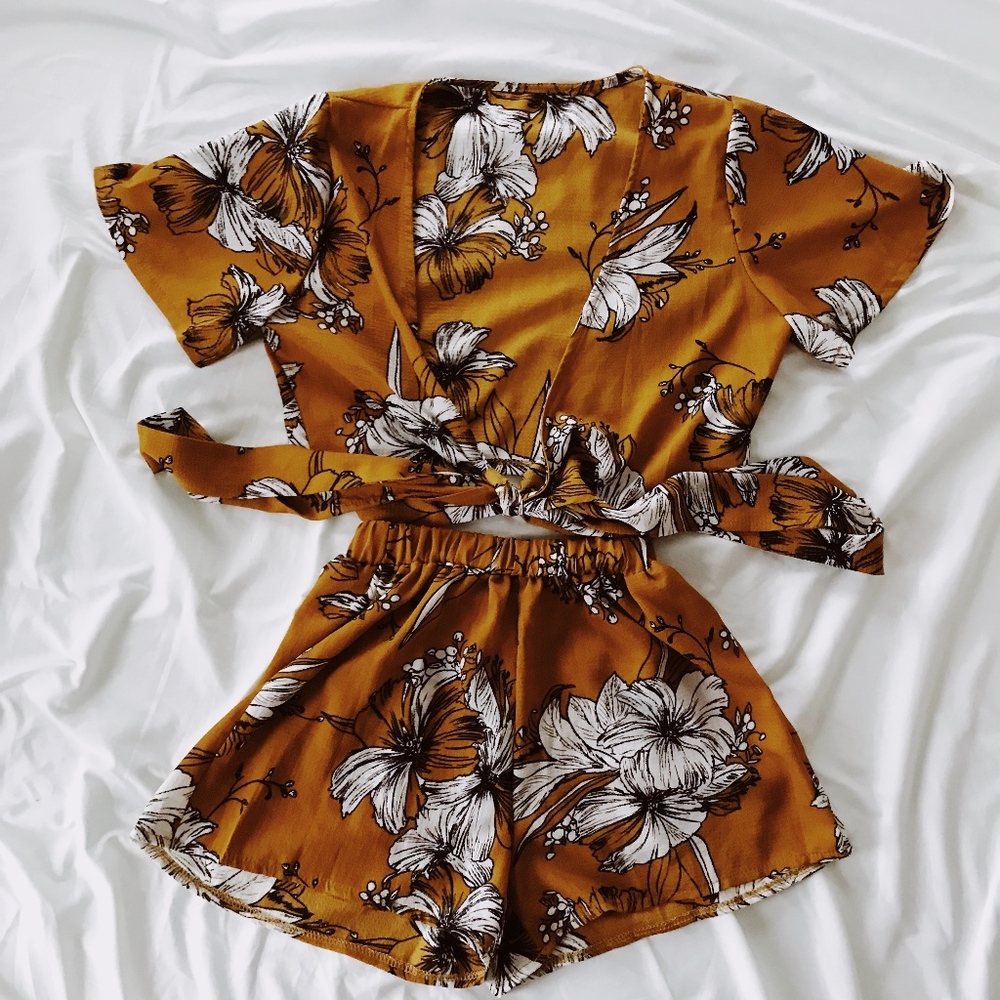 Floral Two Piece Outfit